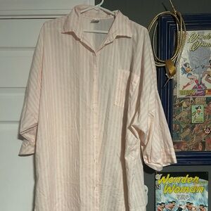 Carolee Light Pink Striped Casual Shirt